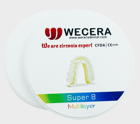 A1-D4 Colors Multilayer Porcelain Block with 100% Precise Scaling Factor and 6.0g/cm3 Sintering Density