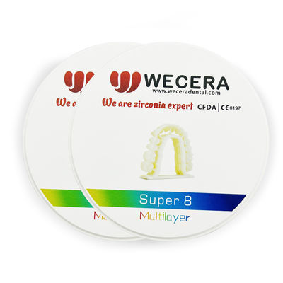 Multilayer Zirconia Disc 98mm 8 Layers 1200MPa for Roland/VHF/imes-icore