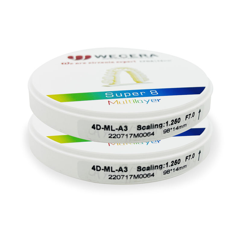 Flexual Strength 700Mpa 1200Mpa Dental Zirconia Block Engineered for Other Dental Equipments Delivering Results in Dental Treatments