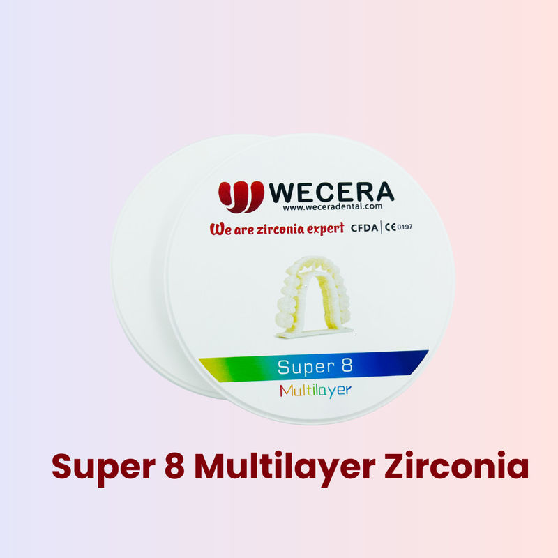 Chemical Solubility under 100 micrograms per square centimeter 3d multilayer zirconia featuring sintering density 6 grams per cubic centimeter ideal for dental restorations
